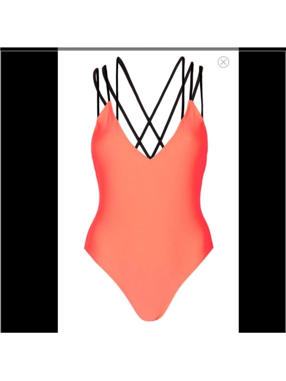 (NWT) Topshop Strappy Cross Back One-Piece Swimsuit